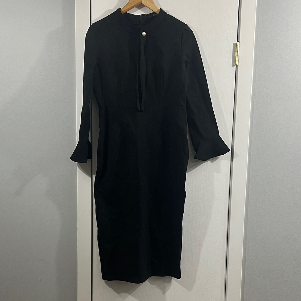 Elegant Black Midi Dress Size M (approx) brand new with tags
